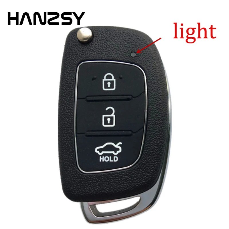 

3 Button Folding Flip key housing For hyundai Solaris ix35 i40 i20 Santa Fe Replaceable Car Remote Key Fob Case shell & blade