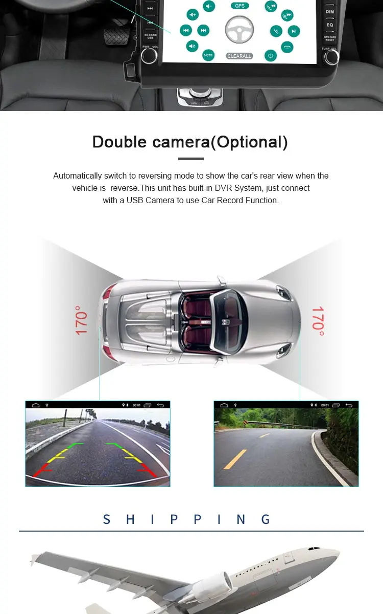 Top LJHANG 8 inch Android 8.1 Car DVD Player 2 Din For Honda Civic 2012-2015 2016 GPS Navigation Radio WIFI Multimedia Stereo Audio 6
