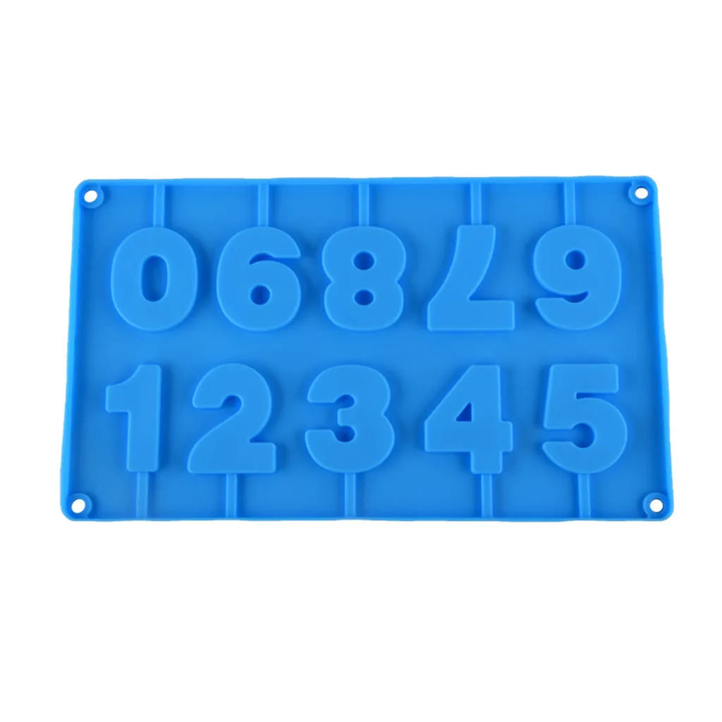 

Kitchen Cake Tool Silicone Lollipop Mold 0-9 Number Shaped Candy Chocolate Moulds DIY Party cake decorating tools fondant mold