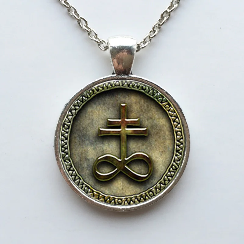 1 шт. Бримстоун или Левиафан Крест символ кулон ювелирные изделия стекло кабошон ожерелье HZ1 - Окраска металла: 6Antique Silver