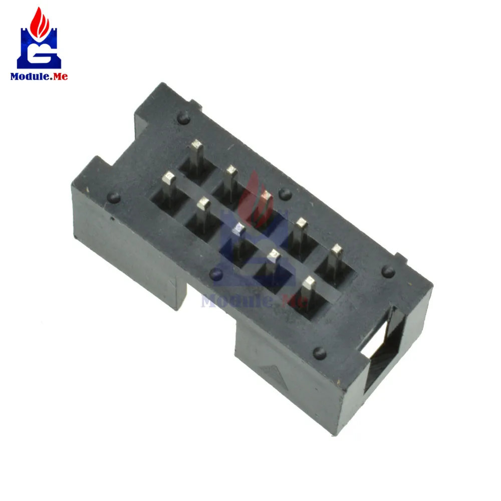 

20PCS/Lot 2.54mm 2x5 Pin 10 Pin Straight Male Shrouded Header IDC Socket NEW