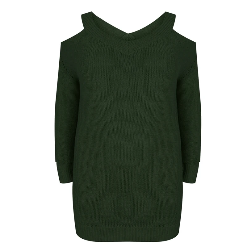 Kissmilk Women Plus Size Cold Shoulder Side Hollow Out Sweater Solid Long Sleeve Basic Tops Large Size Loose Sweater 3XL 7XL Kissmilk Women Plus Size Cold Shoulder Side Hollow Out Sweater Solid Long Sleeve Basic Tops Large Size Loose Sweater 3XL 7XL