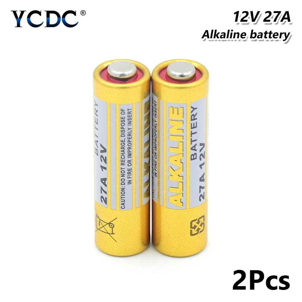 YCDC Сменное 12В щелочные Батарея 27A MN27 E27A L828 E27 VR27 CA22 батареи Batteria для будильников калькуляторы - Цвет: 2 PCS