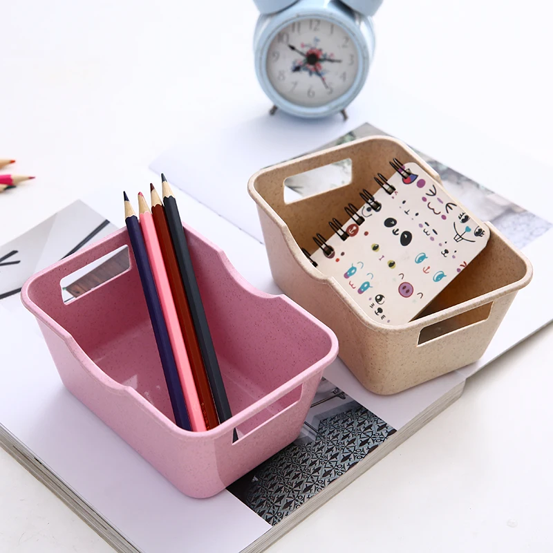 3PCs Nordic Plastic Cosmetic Storage Box Desktop Remote Control Pencil Skin Care Office Articles Organizer Sundries Container
