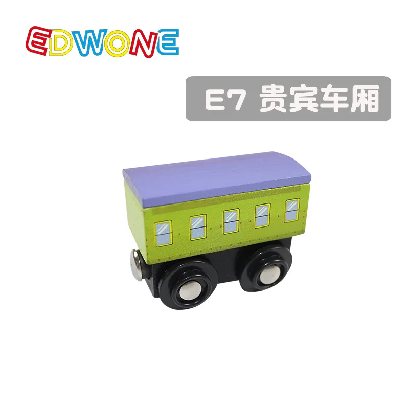 EDWONE деревянный магнитный поезд для деревянных дорожек brio может быть подключен к поезду различные деревянные поезда w4 - Цвет: E7 VIP compartment