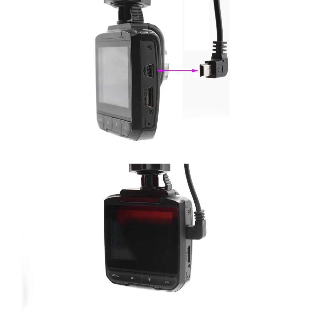 XCGaoon автомобильный зарядный правый 90 изогнутый мини USB кабель для автомобильного