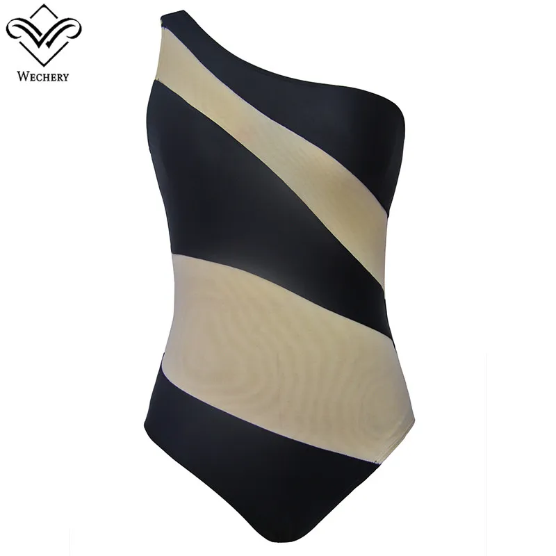 Wechery New Arrival Sexy Bodysuits Mesh Patchwork Push Up bra Gothic