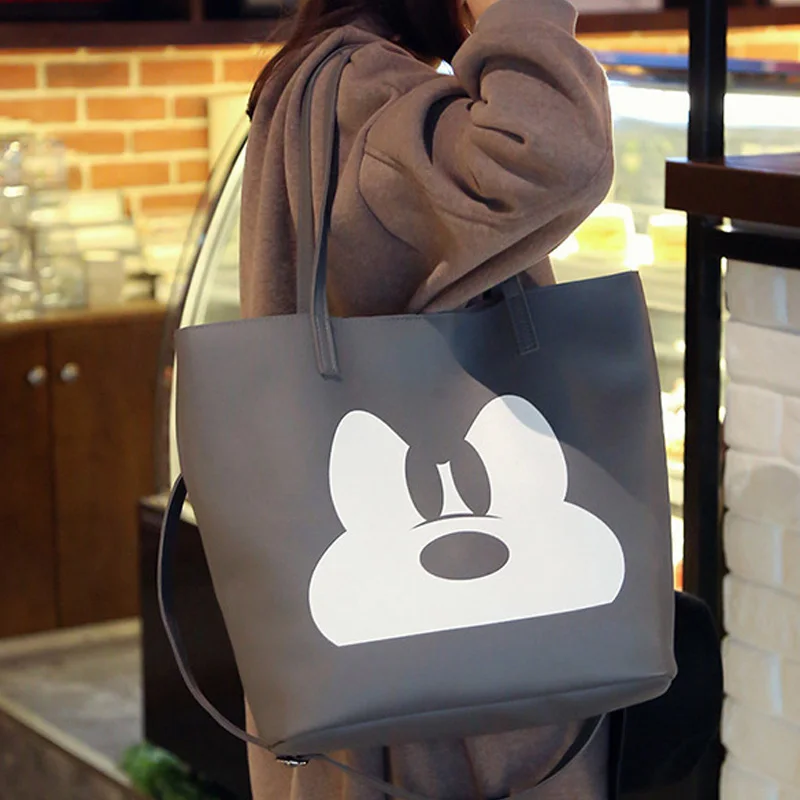 Рюкзак disney Angry Mickey mouse высокого качества женские рюкзаки женская сумка через плечо большая Повседневная сумка сумки