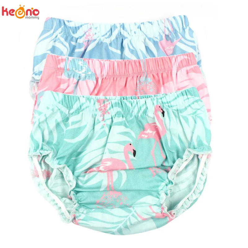 

Baby Girl Bloomers Flamingos Pattern Toddler Cotton Shorts Newborn Summer Floral Diaper Cover Children Sun Clothing