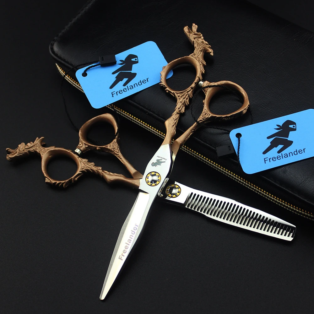 6 дюймов Профессиональные Парикмахерские ножницы для стрижки волос филировочные ножницы ручка дракона стильные парикмахерские инструменты