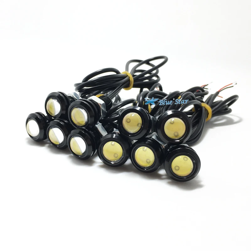 

10pcs Car styling 23mm Eagle Eye Daytime Running Light LED Car Lights DRL Lamp Daytime Light Waterproof Brake Lamps / car Lights