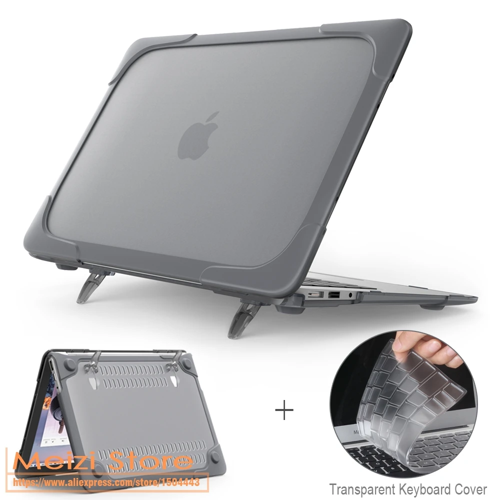 

2in1 Foldable Stand Protector Full cover Case For Apple macbook Air 13 11 12 13 15 pro with retina display Touch Bar 2016 2017