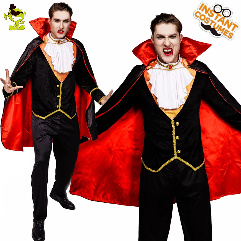 

QLQ Purim Party Men's Luxury Vampire Costume Cosplay Halloween Party Vampire Costume Purim Vampire Clothes Male