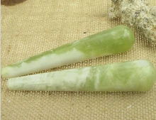 2 pcs natural chiense xiu yan jade massage stick beauty massage wands for body massage yoni wand health care