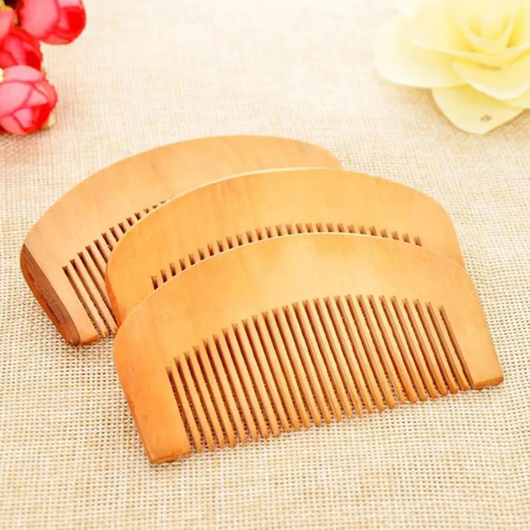 

Peach light weight Wooden Brush Combs Hair Massager Health Anti-Static Grooming Hair Letter Wood Comb material Wood Care