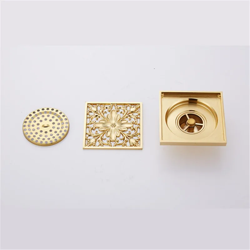 Anaglyph ท่อระบายน้ําชั้นทองเหลือง 10x10 ซม.ห้องน้ําห้องอาบน้ําฝักบัวท่อระบายน้ํากรองชั้นระเบียงระงับกลิ่นกายตะแกรงท่อระบายน้ําเสีย 1