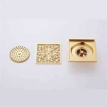 Anaglyph ท่อระบายน้ําชั้นทองเหลือง 10x10 ซม.ห้องน้ําห้องอาบน้ําฝักบัวท่อระบายน้ํากรองชั้นระเบียงระงับกลิ่นกายตะแกรงท่อระบายน้ําเสีย 1