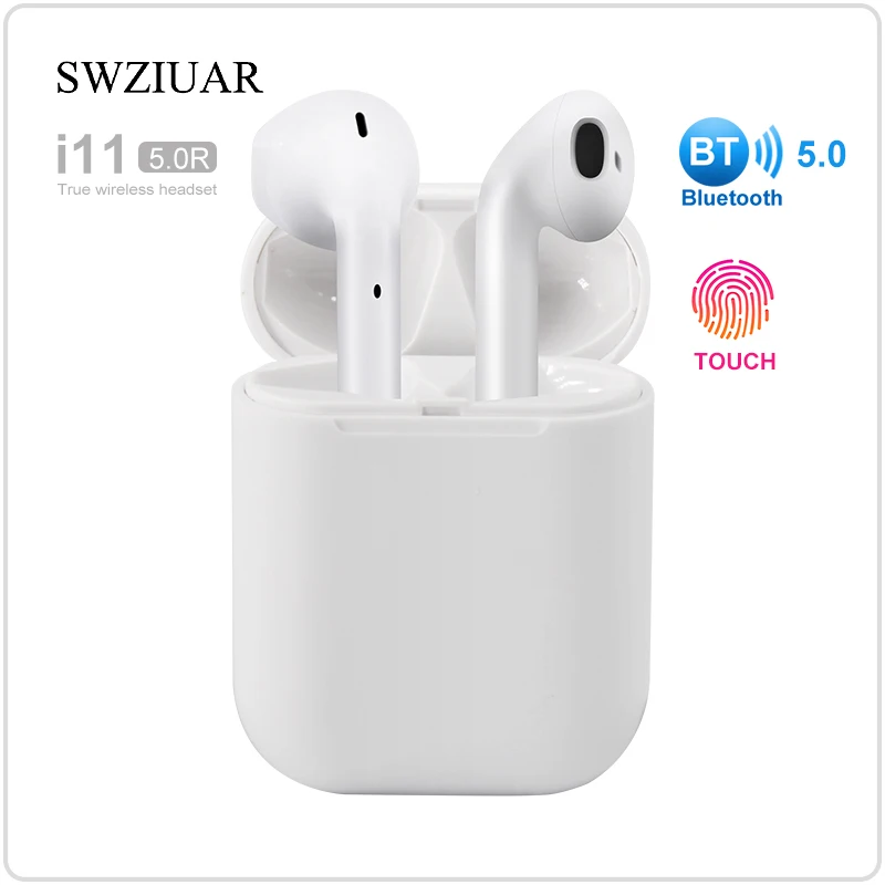 

i11 TWS True Wireless two-ear stereo music Headset V5.0EDR Bluetooth Earphone with Touch Control Sports Earbud for phone airpods