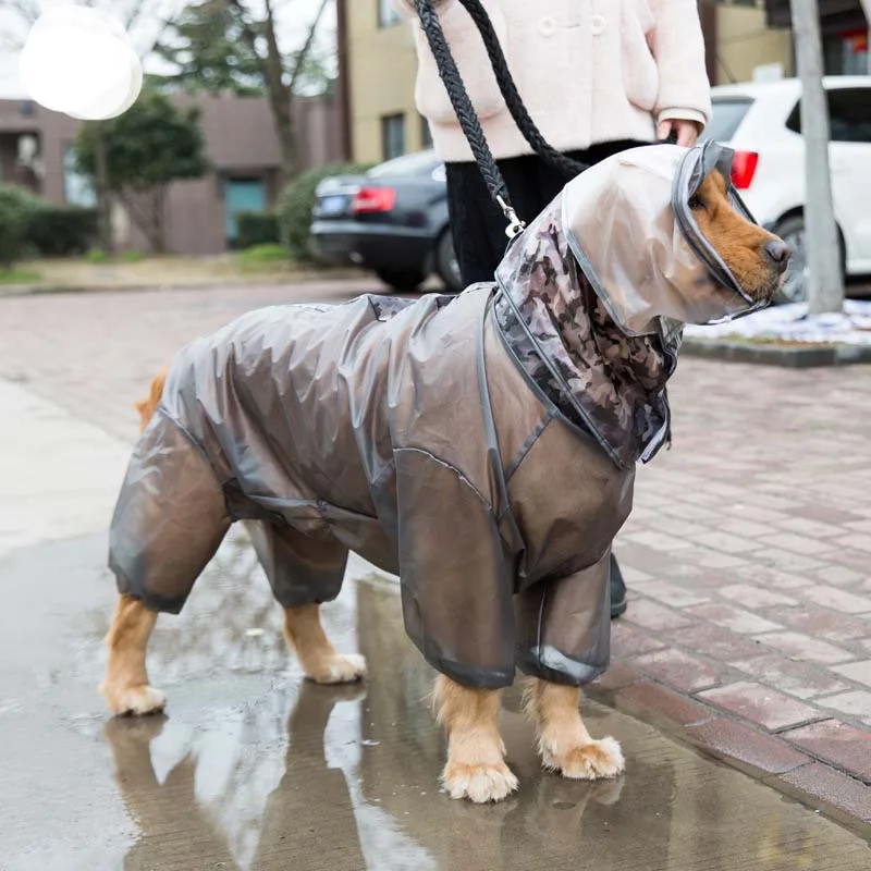 

Pet raincoat dog four feet four seasons waterproof all-inclusive big dog clothes