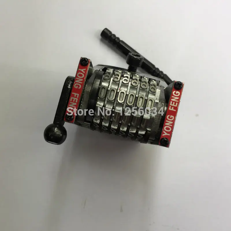 

4 piece free shipping 6 digits numbering machine Vertical,jump mode: 09876...backward high quality