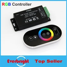 10 шт./лот 12-24 В 18A 6 клавиш RGB RF led сенсорный пульт дистанционного управления светодиодная лента 433 Железный контроллер GT666 для RGB Светодиодные полосы света
