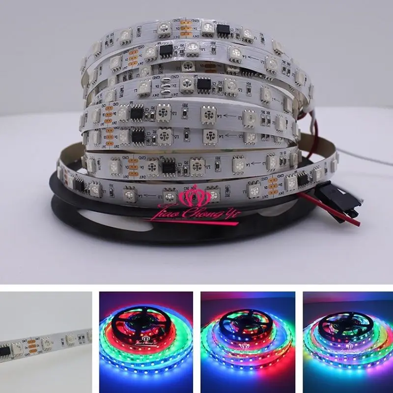 DC24v WS2811 300 светодиодов Волшебная Мечта Цвет RGB Адресуемая Светодиодная гибкая