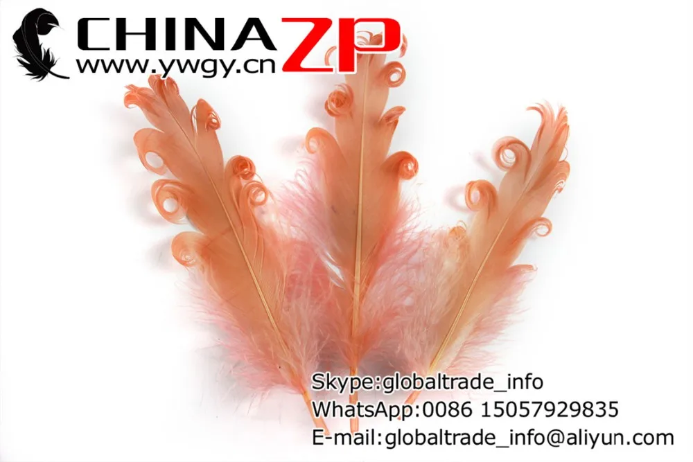 Nagorie Feathers Curled Goose Satinettes -coral (3)