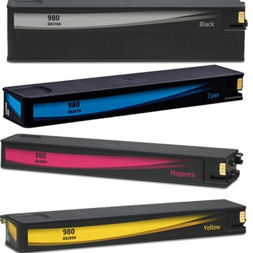 Замена чернильных картриджей для HP980XL 980 XL HP980 D8J10 Officejet Enterprise Color X555dn X555xh X585dn X585f