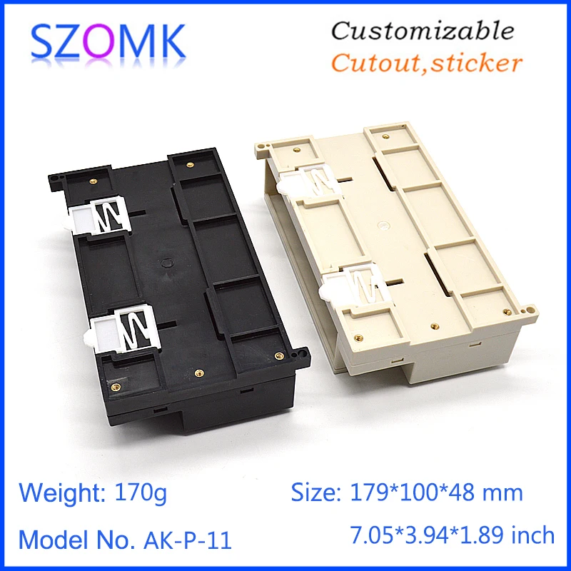 plastic din rail enclosure box junction housing abs control enclosure szomk din boxes power supply distribution box housing case (11)