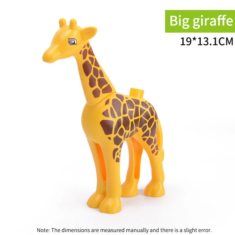 Legoing Duploed Animal Series Model Figures Dinosaurs Lion Big Building Blocks Animals Educational Toys For Kids Children Gift