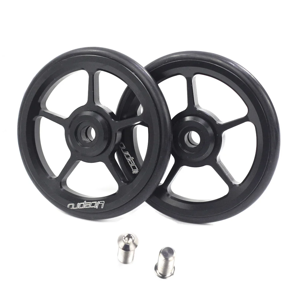 Top 2pcs Alloy Easy Wheels Easywheel Titanium Bolts For Brompton 3sixty Folding Bike Easy Wheel Super Light Weight 3 Top 2pcs Alloy Easy Wheels Easywheel Titanium Bolts For Brompton 3sixty Folding Bike Easy Wheel Super Light Weight 3