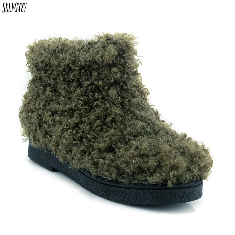 45 Felpa De Sklfcxzy Mujeres Cómodo verde Tamaño Negro Caliente Invierno Tendencia gris 34 Botas Nieve Calientes Zapatos Gran Nueva qq4tRZ