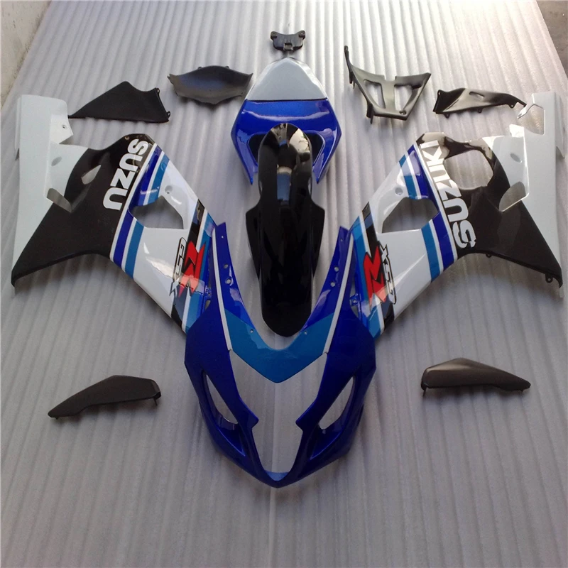 

ABS Plastic Injection Mold For Suzuki GSXR 600 750 K4 K5 04 05 2004 2005 Motor Fairing Blue Bodywork Brand Logo Decal