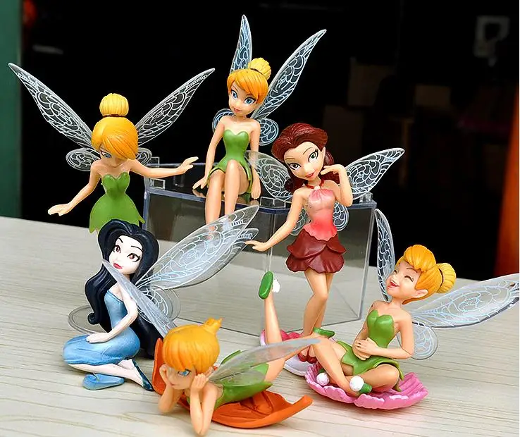 Аниме мультфильм Tinkerbell фея пвх фигурку игрушки девушки куклы рождественский