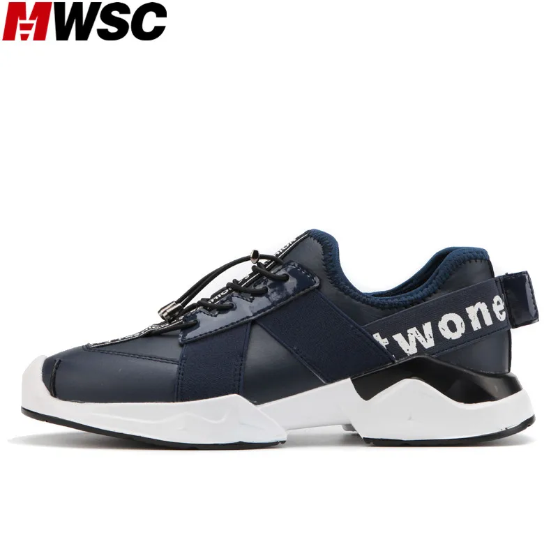 

MWSC Street Style Men Height Increasing Shoes PU Sole Elastic Band Fashion Male Breathable Shock-Proof Casual Shoes