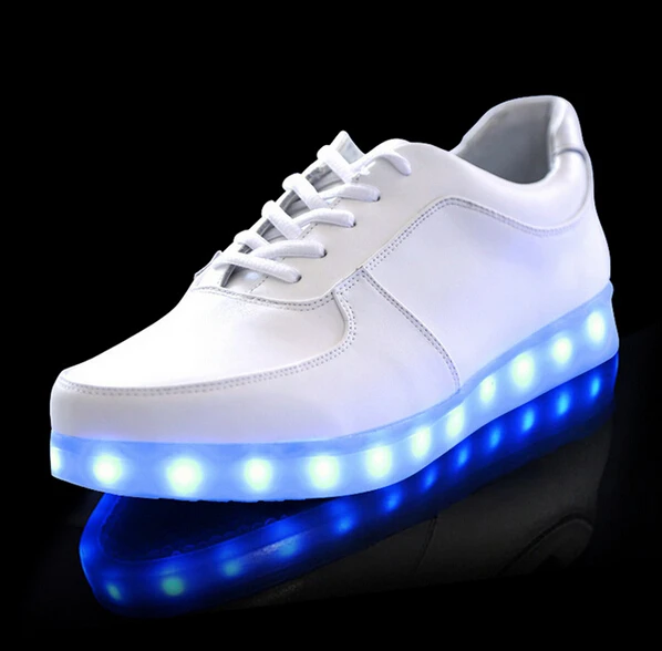 8 Colors LED luminous shoes unisex led shoes men flats USB charging