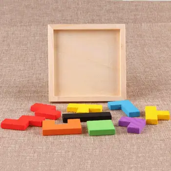 

Jigsaw Puzzle Educational Wooden Toys Developmental Toy Large Wooden Tangram Brain Teaser Puzzles For Children