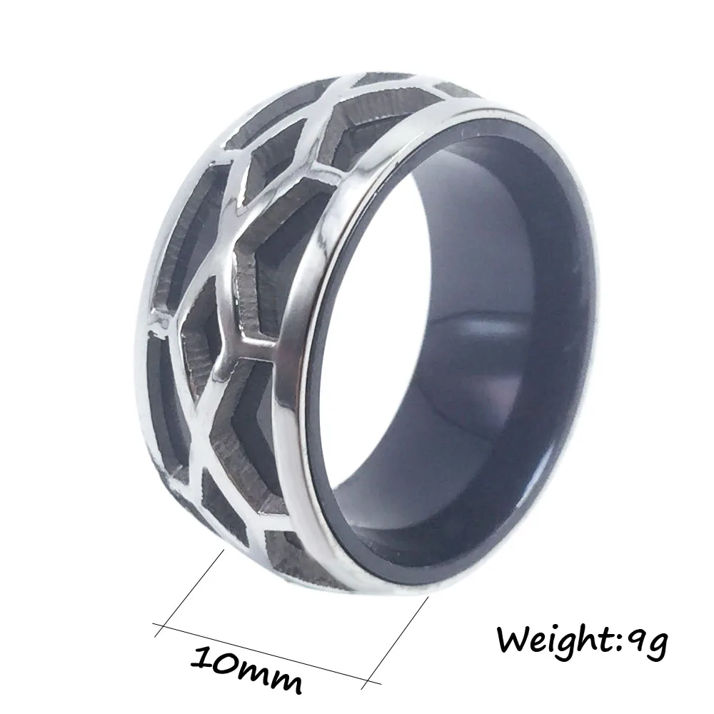 Fashion Men's Ring Stainless Steel Wide Ring Big Size Rings For Men