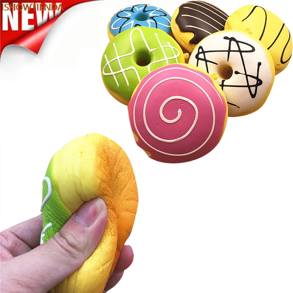 Squishy Squeeze Stress Stretch Soft Colourful Doughnut Scented Slow