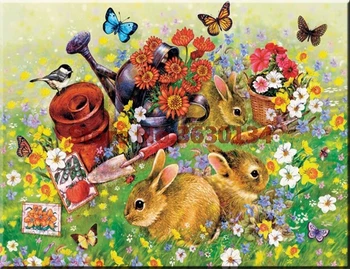 

Bird Diamond Embroidery Rabbit DIY Diamond Painting Cross Stitch Flowers 5D Needlework Full Diamond Mosaic Butterfly Home Decor