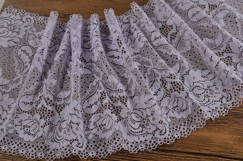 10 meter/lot 20cm 7.87&quot width purple/gray stretch elastic fabric embroidery tapes lace trim F14S758L180610R | Дом и сад
