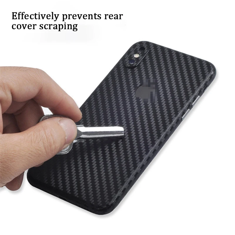 Ultra Thin Carbon Fiber Back Cover Sticker Film For iPhone X Xs Xr Xs Max Protector Skin For iPhone 7 8 6 6S Plus Decal Stickers