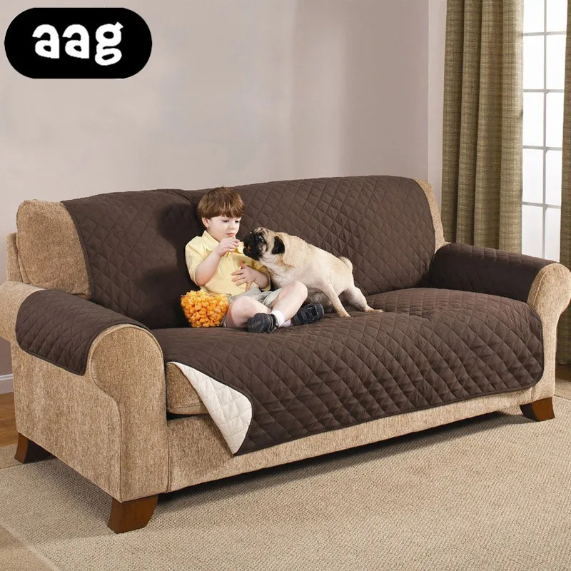 AAG Waterproof Quilted Sofa Cover For Dogs Pets Kid Anti Slip Couch