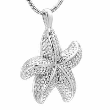 

K10039 Trendy Starfish Cremation Jewelry for Ashes - Stainless Steel Holder Urn Necklace Memorial Keepsake Pendant for Men Women