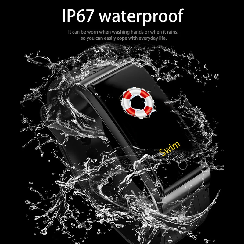  ONEVAN Metal Smart Band Blood Pressure Heart Rate Monitor GPS Sport Fitness IP67 Smart Bracelet Wat - 33036430680