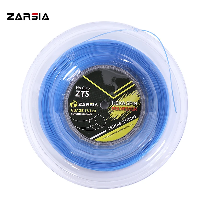 1 Reel 200M Genuine ZARSIA 1.23mm Hexagonal Tennis String Top Spin
