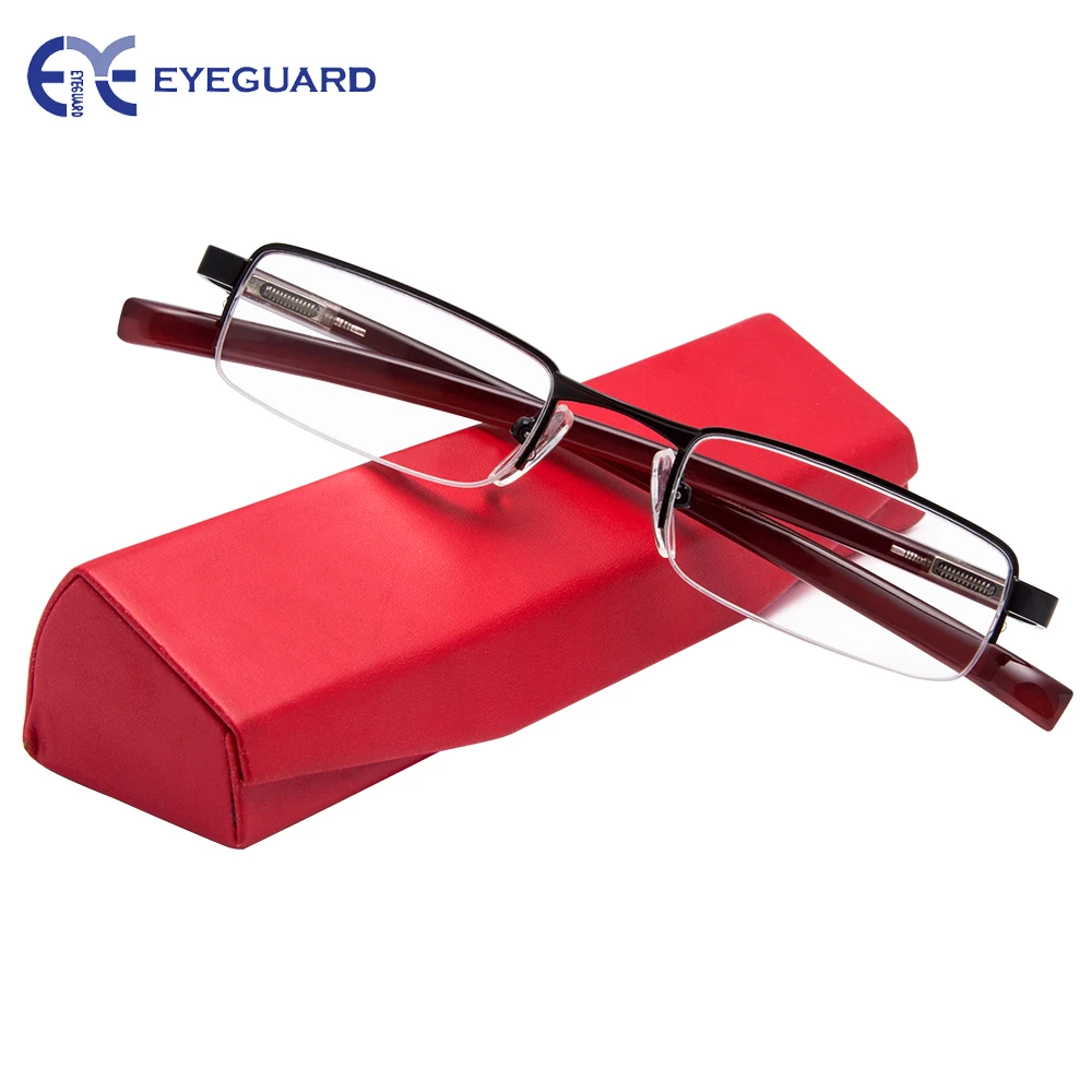 Eyeguard Reading Glasses Half Metal Frame Mini Size Lens Readers Unisex