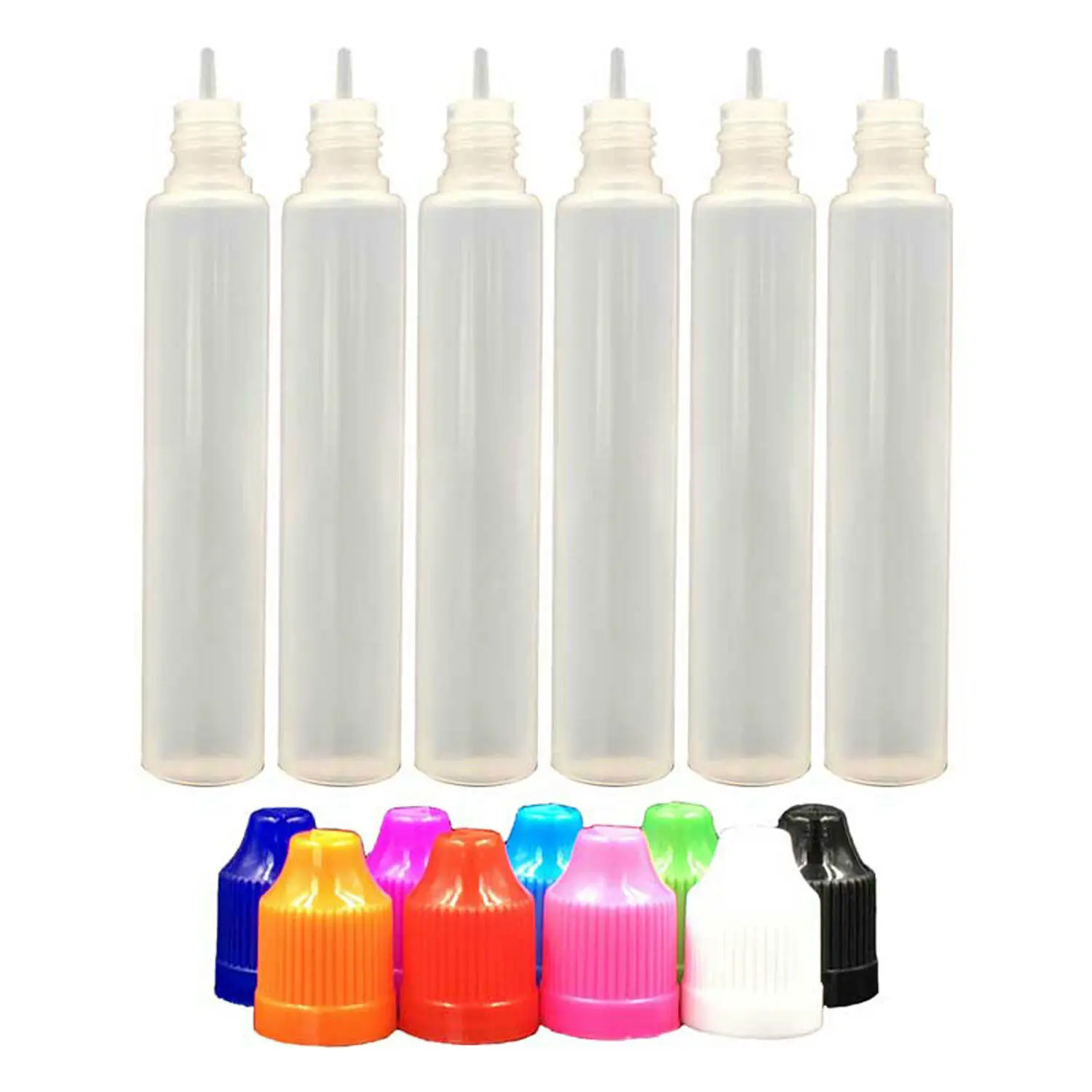 10 шт. 30 мл/60 мл пустые пластиковые LDPE сжимаемые бутылки-капельницы для электронных соков многоразовые бутылки для глаз с длинным кончиком крышки Vape контейнер - Цвет: Mixed color