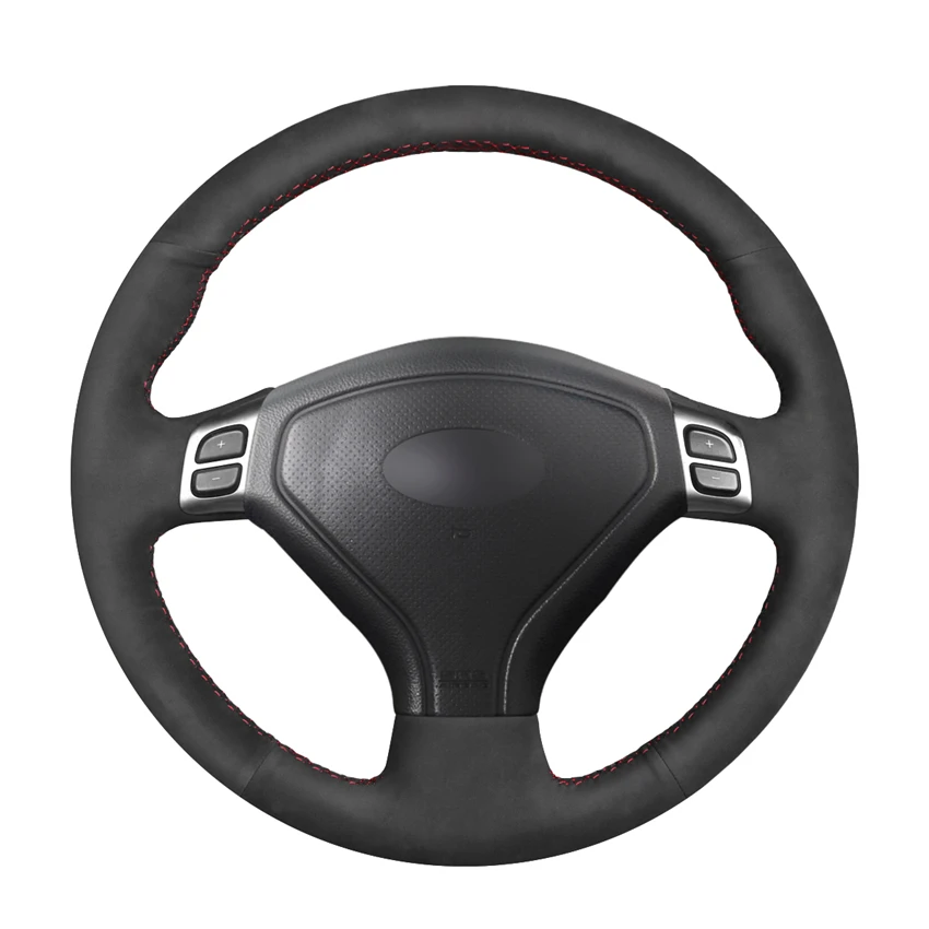 

Black Suede Car Steering Wheel Covers Wrap for Subaru Forester 2005-2007 Outback 2005 2006 2007 Legacy 2005-2007