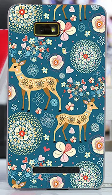 Популярный цветной чехол сделай сам для HTC Desire 400 T528W One SU Dual SIM Cover / 14 рисунков